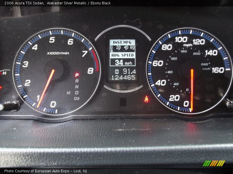 Alabaster Silver Metallic / Ebony Black 2006 Acura TSX Sedan