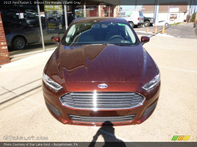 Bronze Fire Metallic / Earth Gray 2015 Ford Fusion S