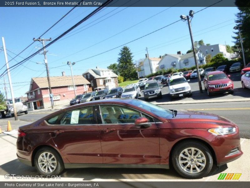 Bronze Fire Metallic / Earth Gray 2015 Ford Fusion S