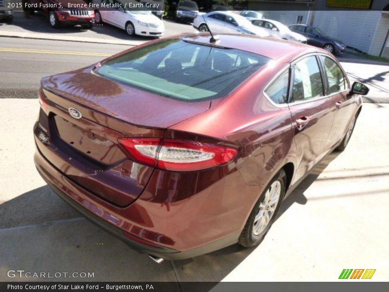 Bronze Fire Metallic / Earth Gray 2015 Ford Fusion S