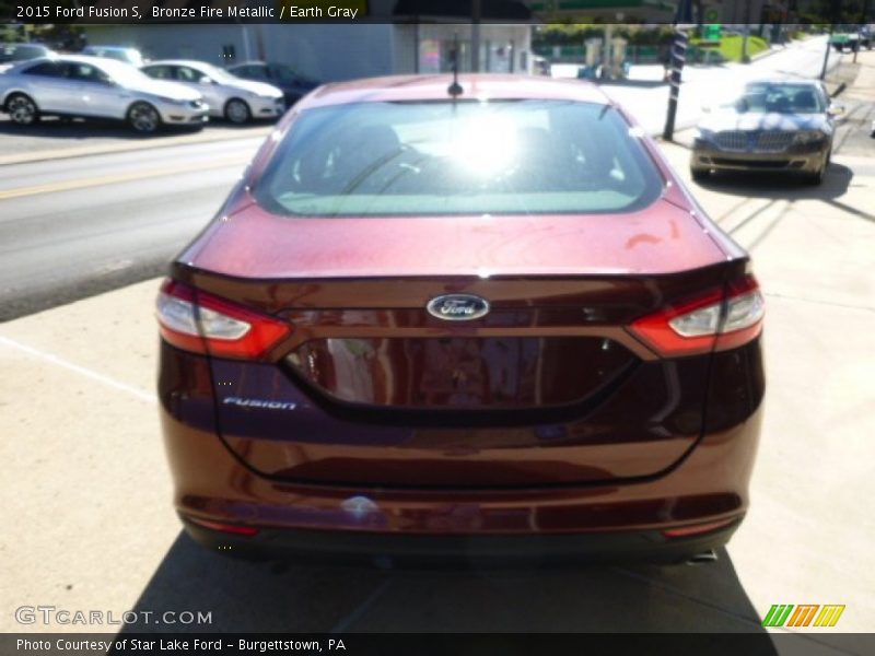 Bronze Fire Metallic / Earth Gray 2015 Ford Fusion S