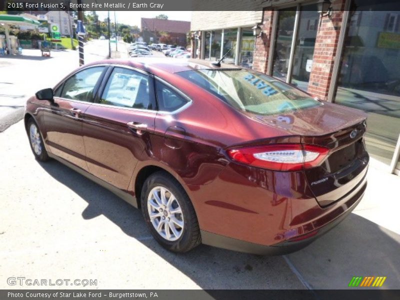 Bronze Fire Metallic / Earth Gray 2015 Ford Fusion S