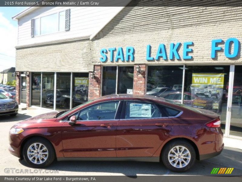 Bronze Fire Metallic / Earth Gray 2015 Ford Fusion S