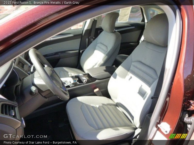 Bronze Fire Metallic / Earth Gray 2015 Ford Fusion S