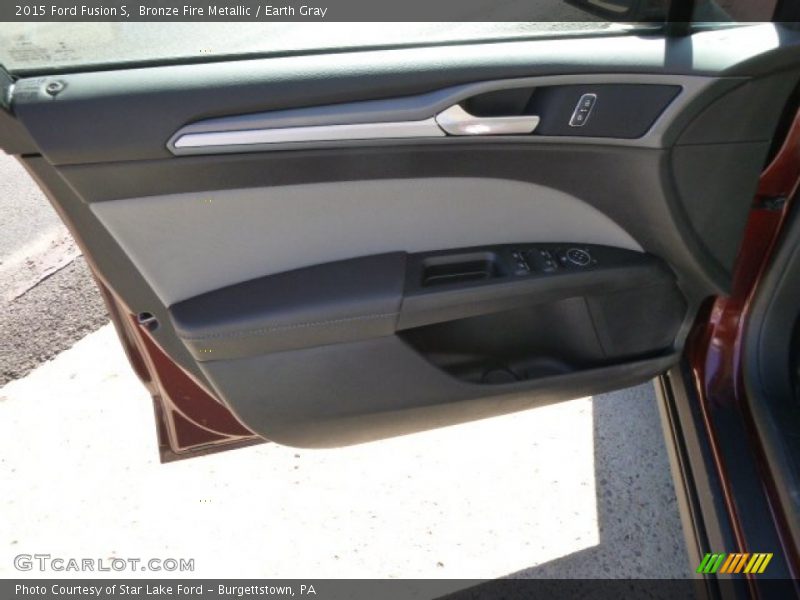 Bronze Fire Metallic / Earth Gray 2015 Ford Fusion S