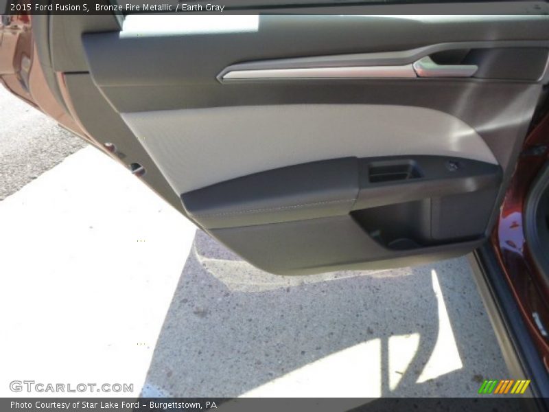 Bronze Fire Metallic / Earth Gray 2015 Ford Fusion S