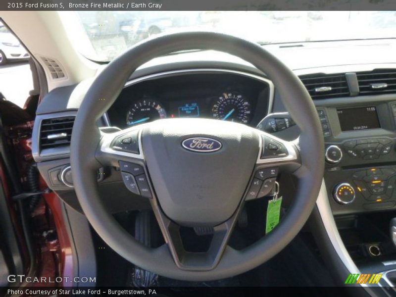 Bronze Fire Metallic / Earth Gray 2015 Ford Fusion S