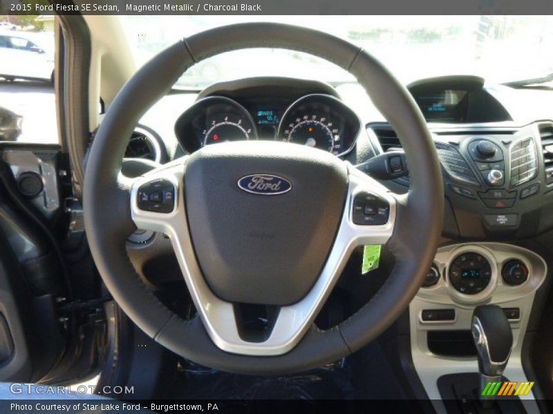 Magnetic Metallic / Charcoal Black 2015 Ford Fiesta SE Sedan
