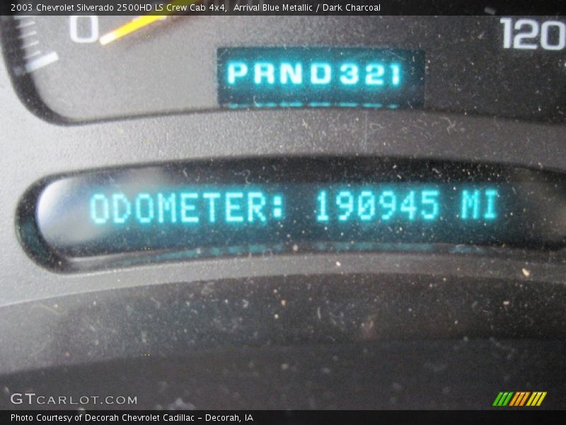 Arrival Blue Metallic / Dark Charcoal 2003 Chevrolet Silverado 2500HD LS Crew Cab 4x4