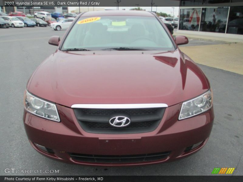Dark Cherry Red / Gray 2007 Hyundai Sonata SE V6