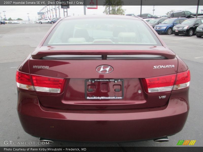 Dark Cherry Red / Gray 2007 Hyundai Sonata SE V6