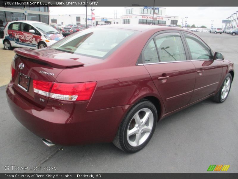 Dark Cherry Red / Gray 2007 Hyundai Sonata SE V6