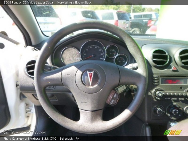 Ivory White / Ebony Black 2008 Pontiac G6 Value Leader Sedan
