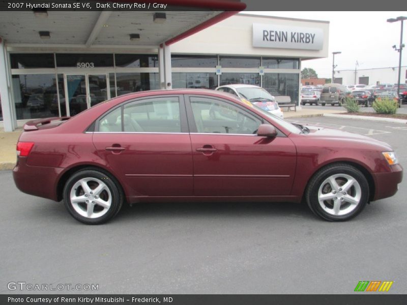 Dark Cherry Red / Gray 2007 Hyundai Sonata SE V6