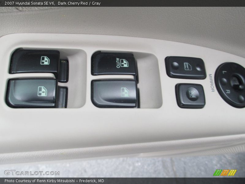 Dark Cherry Red / Gray 2007 Hyundai Sonata SE V6