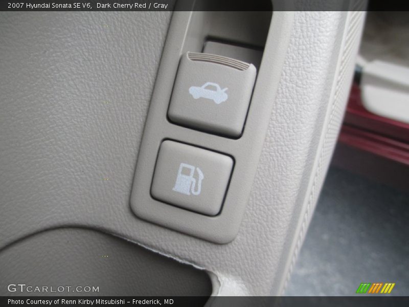 Dark Cherry Red / Gray 2007 Hyundai Sonata SE V6