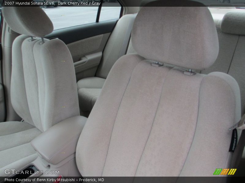 Dark Cherry Red / Gray 2007 Hyundai Sonata SE V6