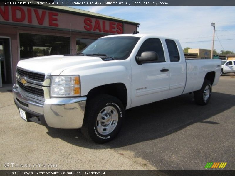 Summit White / Light Titanium/Ebony 2010 Chevrolet Silverado 2500HD LT Extended Cab 4x4