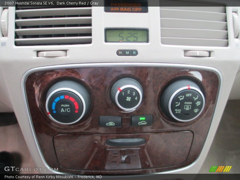 Dark Cherry Red / Gray 2007 Hyundai Sonata SE V6