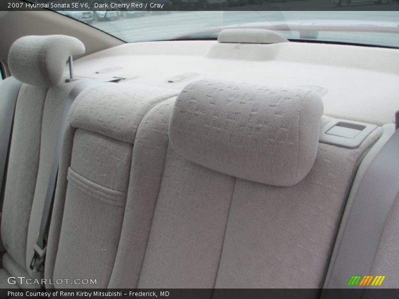 Dark Cherry Red / Gray 2007 Hyundai Sonata SE V6