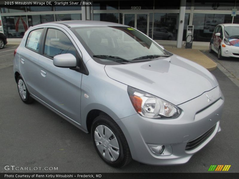 Starlight Silver / Black 2015 Mitsubishi Mirage DE
