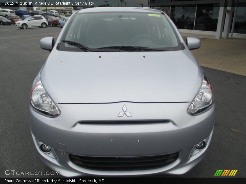 Starlight Silver / Black 2015 Mitsubishi Mirage DE