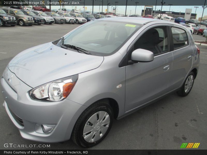 Starlight Silver / Black 2015 Mitsubishi Mirage DE