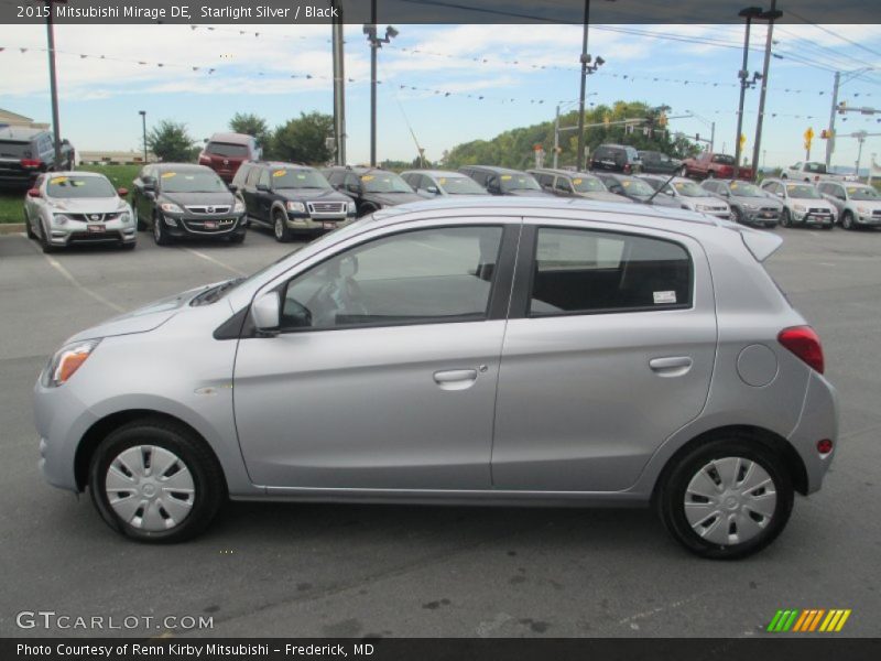 Starlight Silver / Black 2015 Mitsubishi Mirage DE