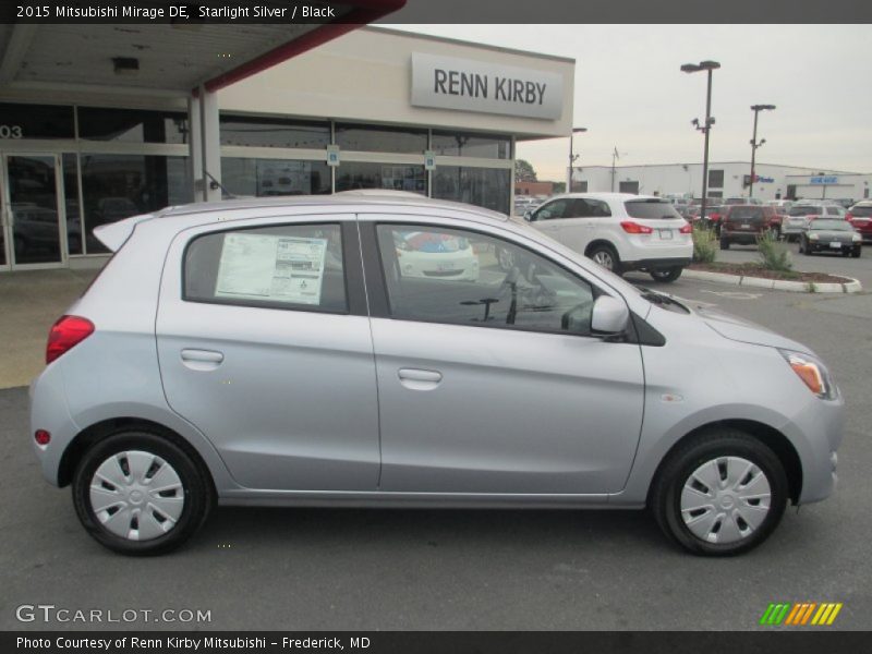 Starlight Silver / Black 2015 Mitsubishi Mirage DE