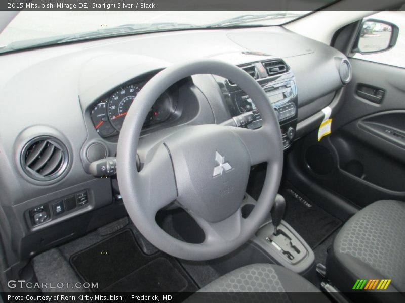 Starlight Silver / Black 2015 Mitsubishi Mirage DE