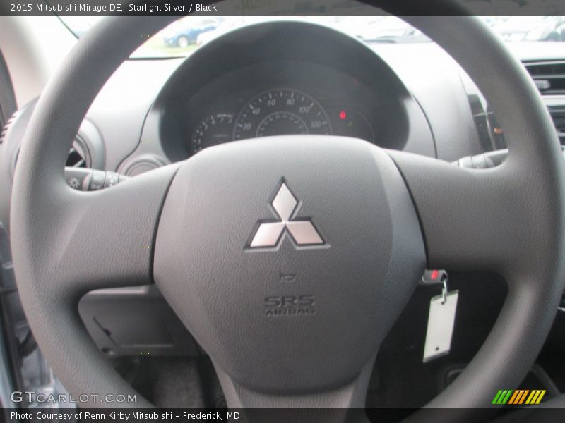 Starlight Silver / Black 2015 Mitsubishi Mirage DE