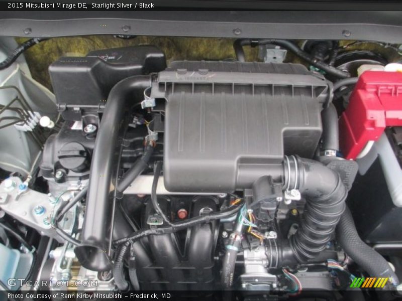 Starlight Silver / Black 2015 Mitsubishi Mirage DE