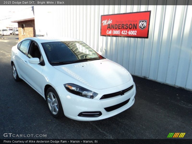 Bright White / Black 2015 Dodge Dart SXT