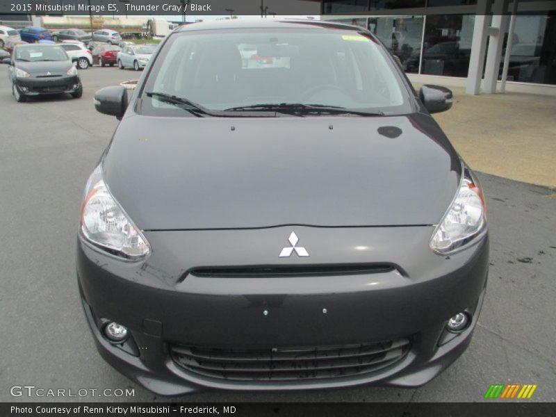 Thunder Gray / Black 2015 Mitsubishi Mirage ES