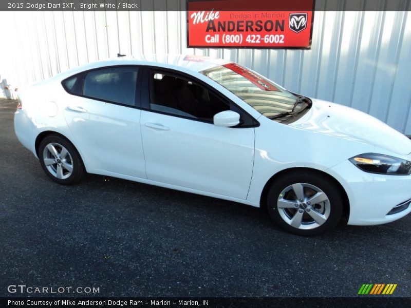 Bright White / Black 2015 Dodge Dart SXT