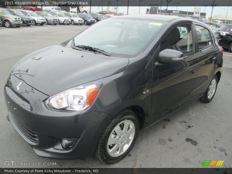 Thunder Gray / Black 2015 Mitsubishi Mirage ES