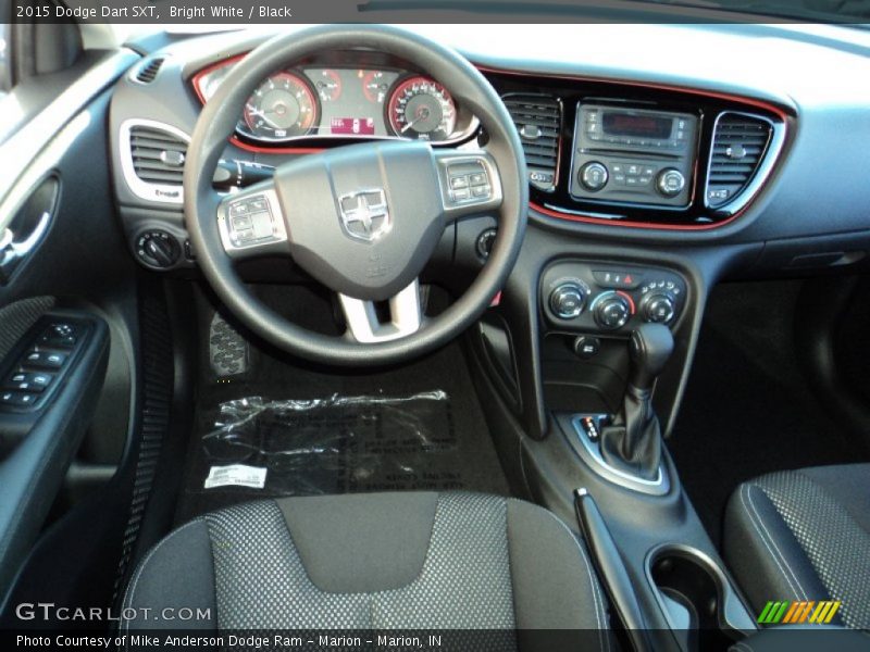 Bright White / Black 2015 Dodge Dart SXT