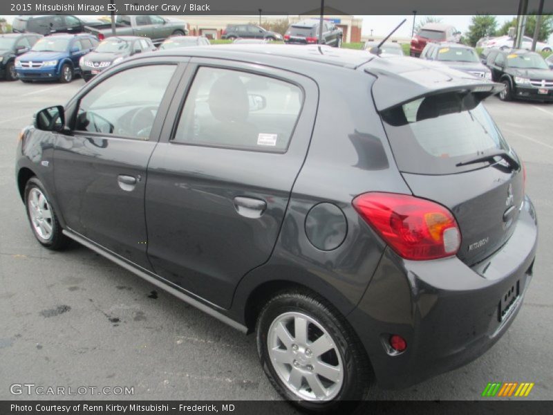 Thunder Gray / Black 2015 Mitsubishi Mirage ES