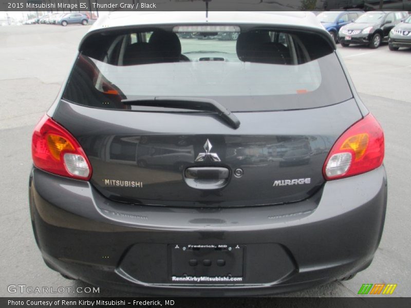 Thunder Gray / Black 2015 Mitsubishi Mirage ES