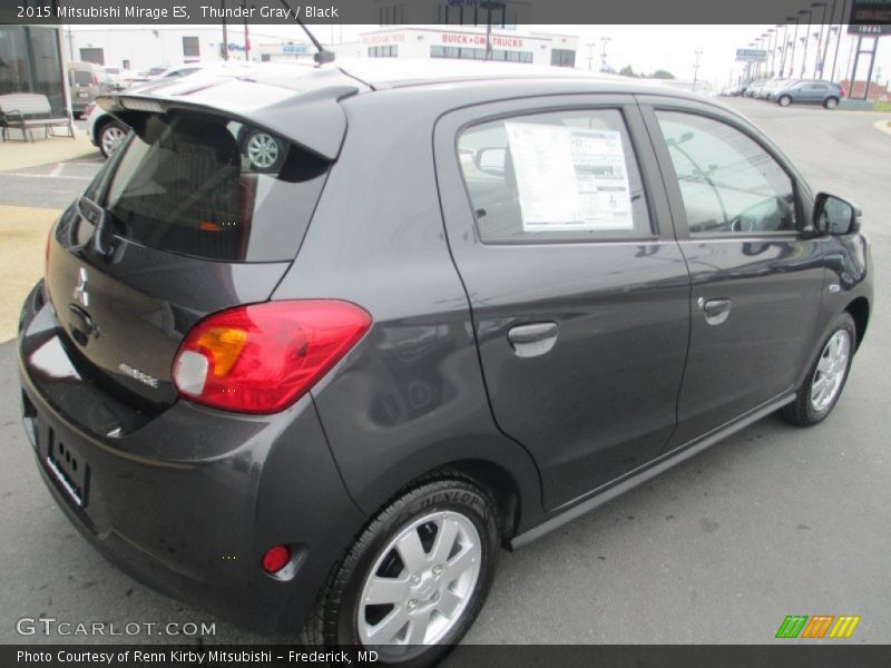 Thunder Gray / Black 2015 Mitsubishi Mirage ES