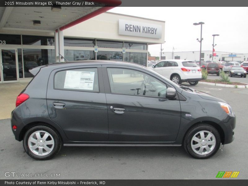 Thunder Gray / Black 2015 Mitsubishi Mirage ES