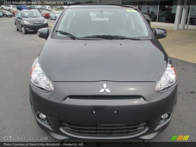 Thunder Gray / Black 2015 Mitsubishi Mirage ES