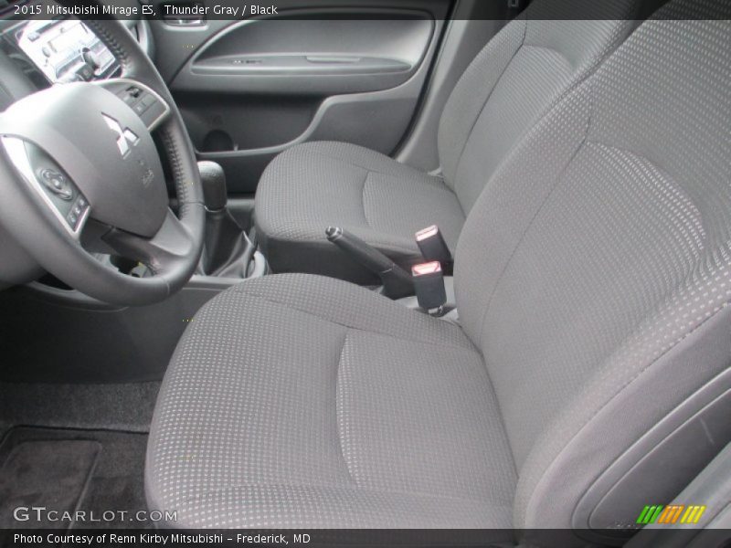 Thunder Gray / Black 2015 Mitsubishi Mirage ES