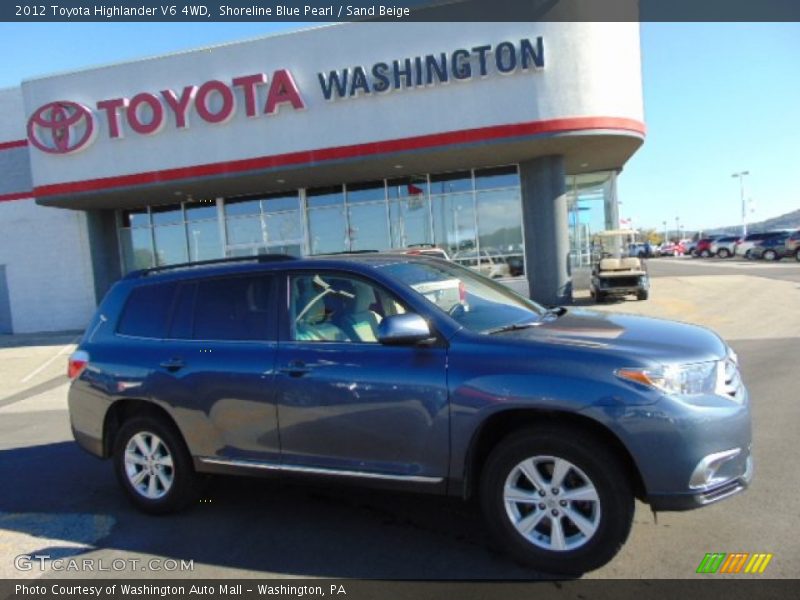 Shoreline Blue Pearl / Sand Beige 2012 Toyota Highlander V6 4WD