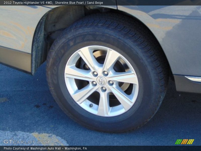Shoreline Blue Pearl / Sand Beige 2012 Toyota Highlander V6 4WD