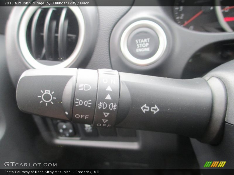 Thunder Gray / Black 2015 Mitsubishi Mirage ES