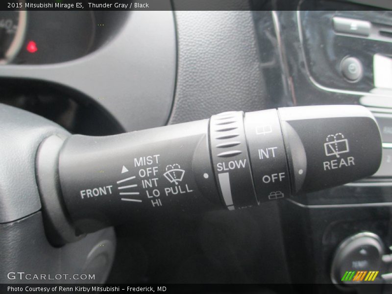 Thunder Gray / Black 2015 Mitsubishi Mirage ES