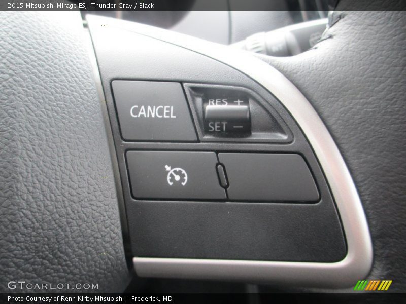 Thunder Gray / Black 2015 Mitsubishi Mirage ES