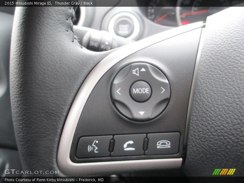 Thunder Gray / Black 2015 Mitsubishi Mirage ES