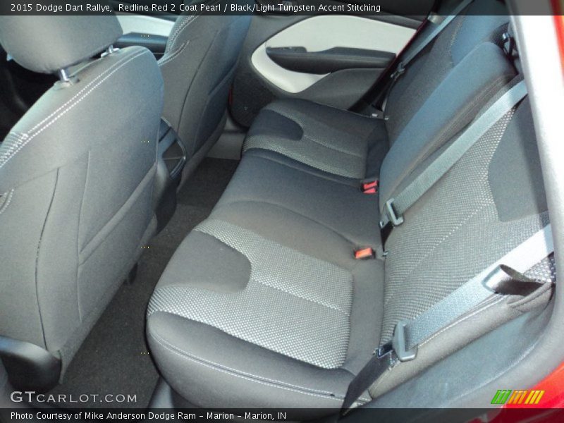 Redline Red 2 Coat Pearl / Black/Light Tungsten Accent Stitching 2015 Dodge Dart Rallye